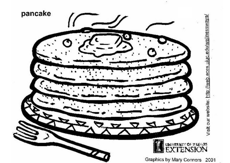 pancake coloring pages - photo #26