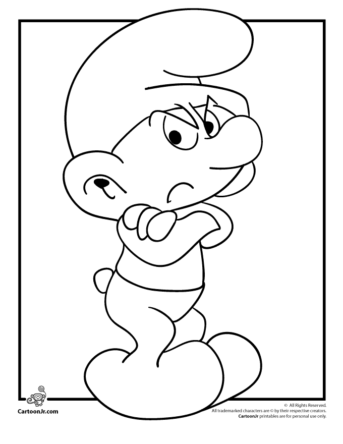 hackus smurf coloring pages - photo #33